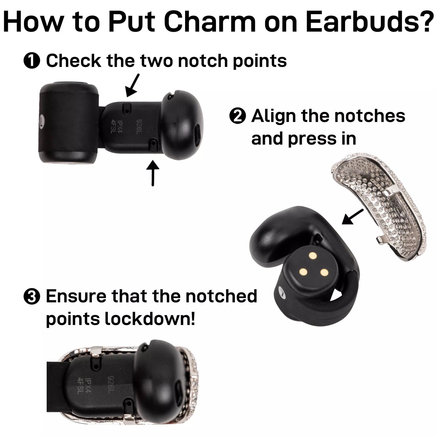 UltraCareX EarBud Cases for HUAWEI FreeClip – Elegant & Luxurious Design - Diamond Open Earbuds Accessories Bowknot,Golden Snake