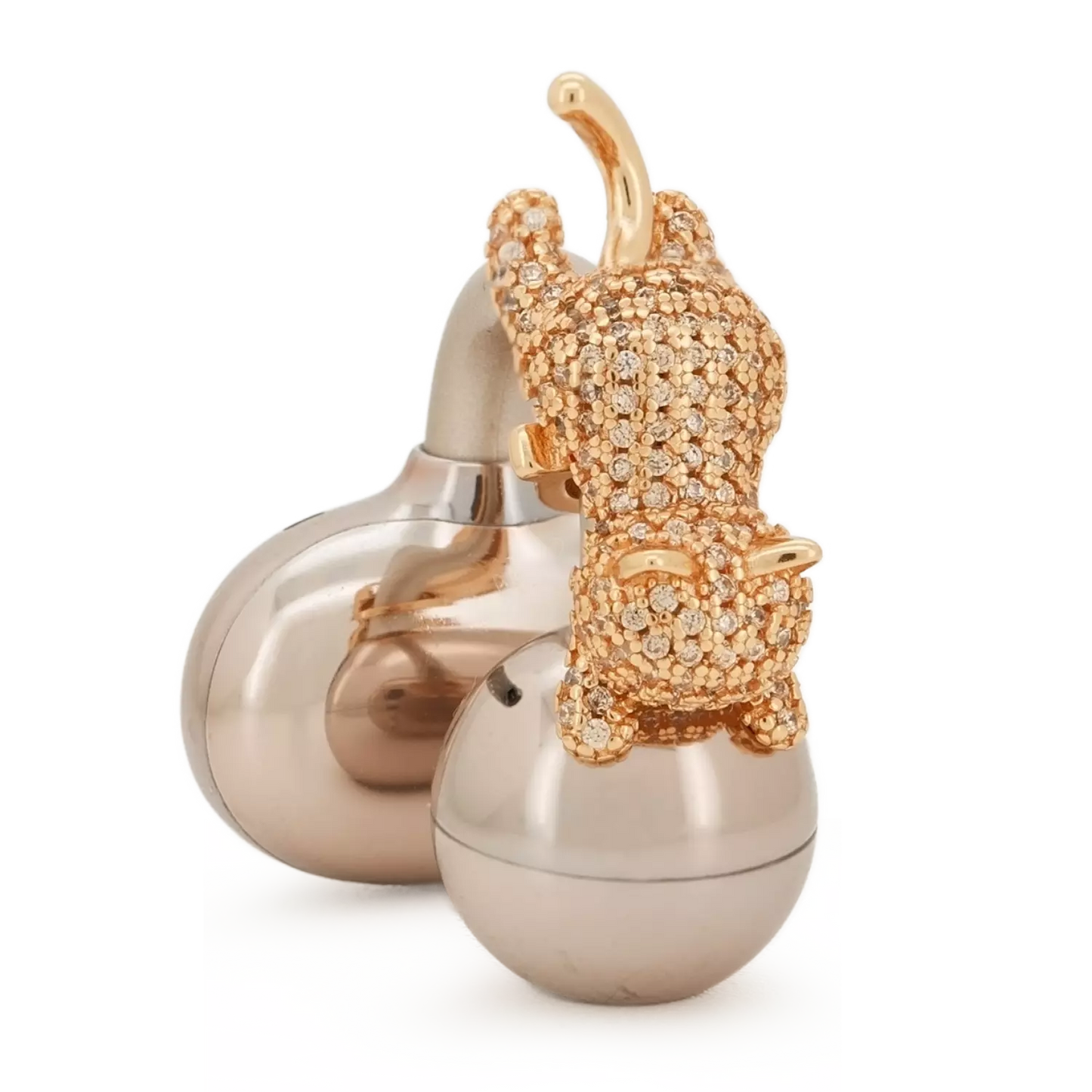 UltraCareX Open Earbud Charms - Hug Cat Diamond Jewelry for HUAWEI FreeClip, Ear-clip earbuds, Clip Earbuds Decorative Accessory, Orange