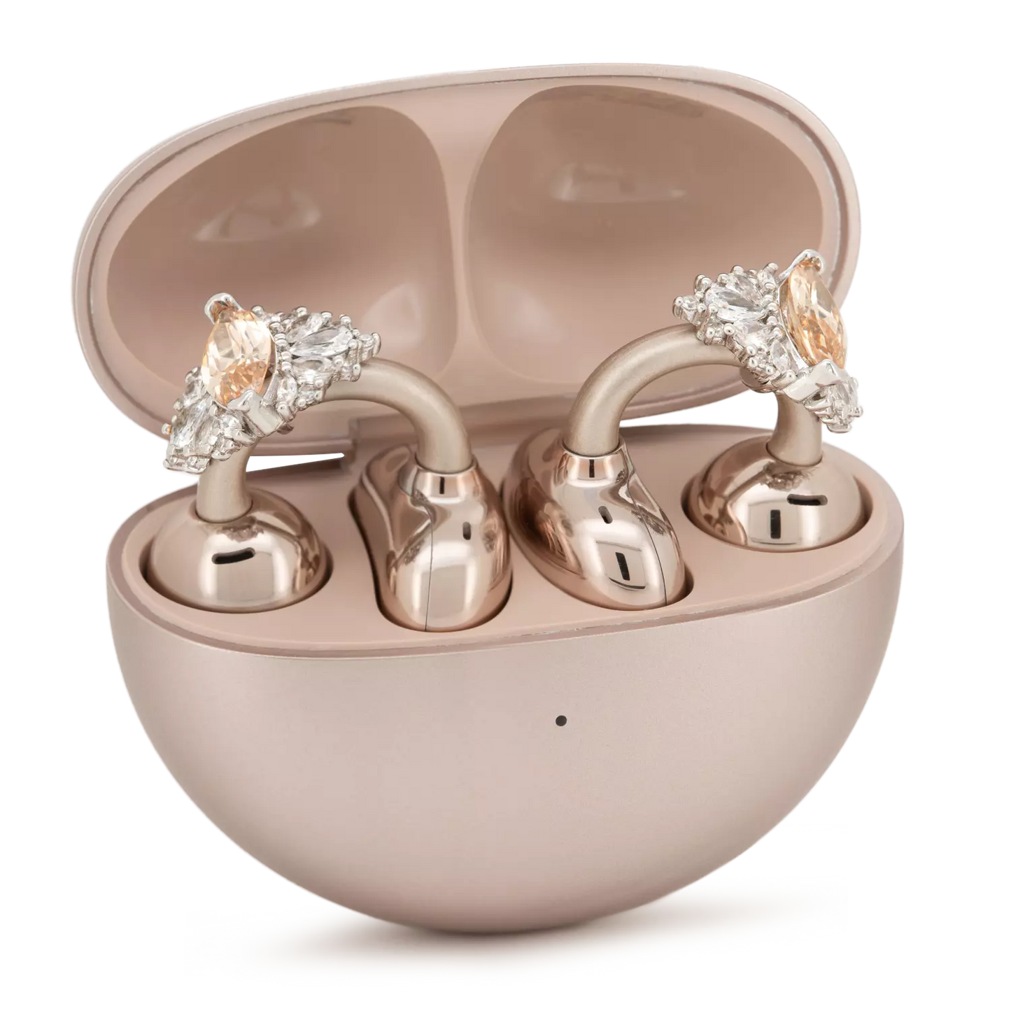 UltraCareX Open Earbud Charms - Marquise Diamond Jewelry for HUAWEI FreeClip, Ear-clip earbuds, Clip Earbuds Decorative Accessory, Champagne