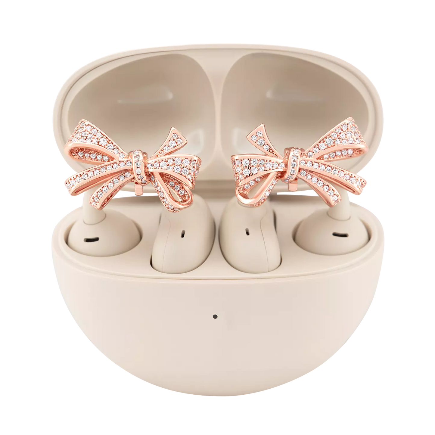 UltraCareX EarBud Cases (Bowknot) for HUAWEI FreeClip – Elegant & Luxurious Design - Diamond Open Earbuds Accessories Bowknot