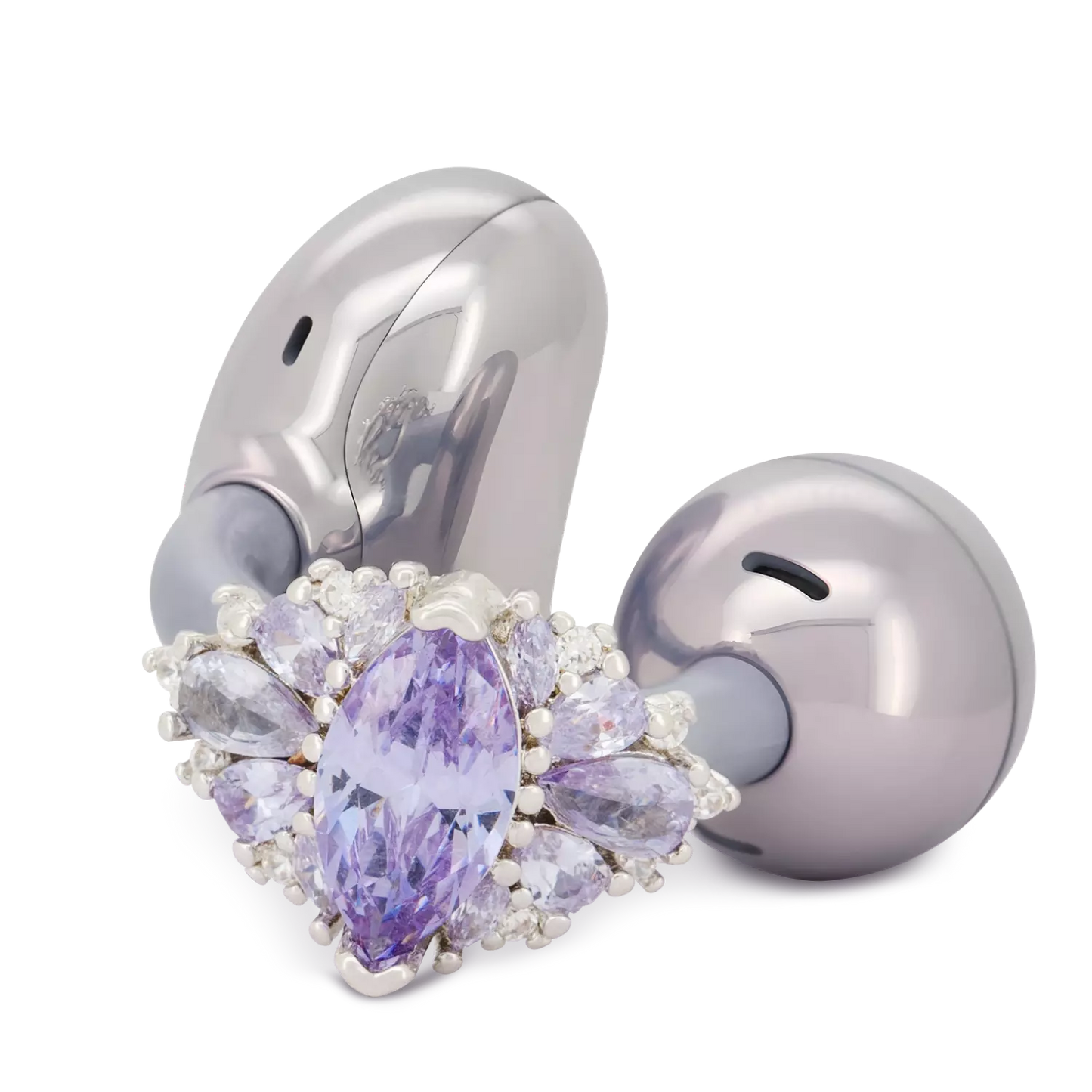 UltraCareX Open Earbud Charms - Marquise Diamond Jewelry for HUAWEI FreeClip, Ear-clip earbuds, Clip Earbuds Decorative Accessory, Purple