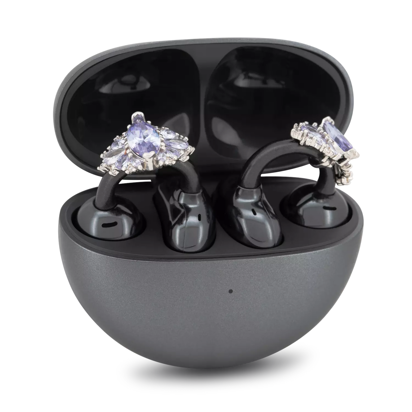 UltraCareX Open Earbud Charms - Marquise Diamond Jewelry for HUAWEI FreeClip, Ear-clip earbuds, Clip Earbuds Decorative Accessory, Purple
