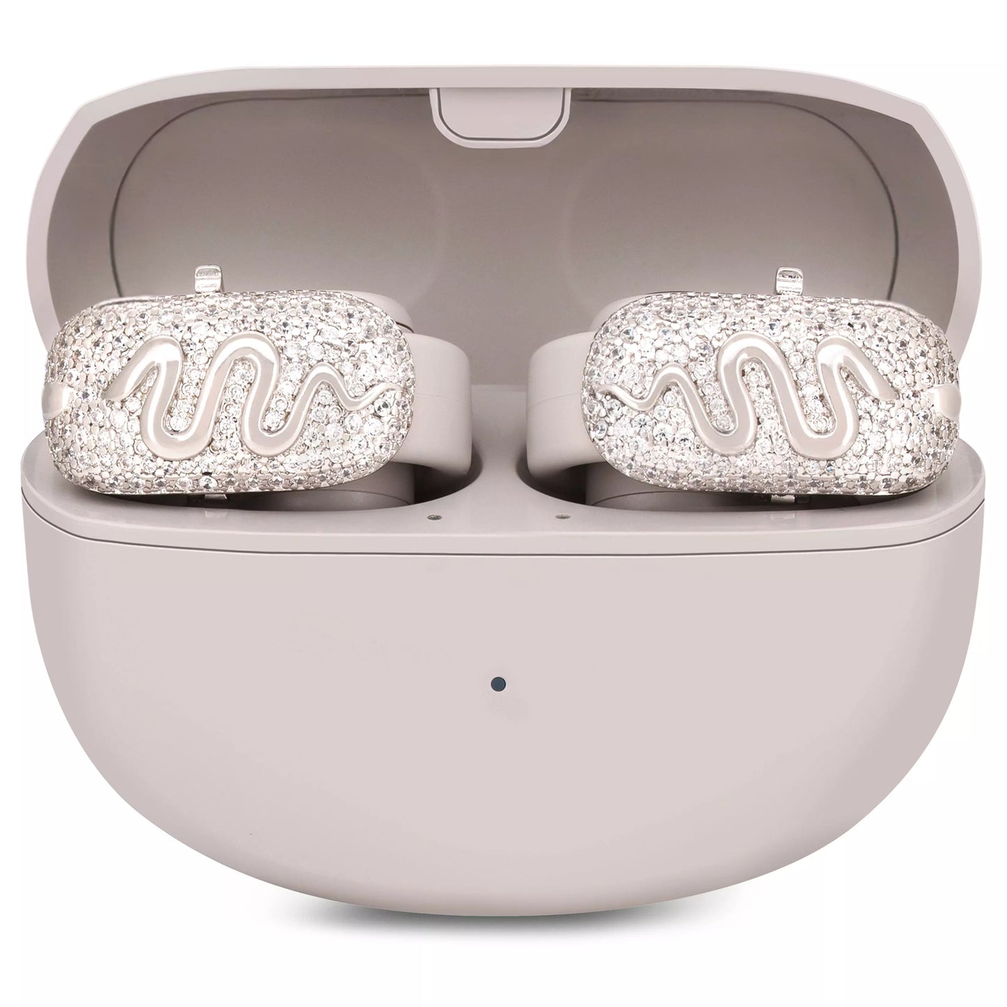 UltraCareX EarBud Cases for HUAWEI FreeClip –   Elegant & Luxurious Design - Diamond Open Earbuds Accessories Bowknot，Silver Snake