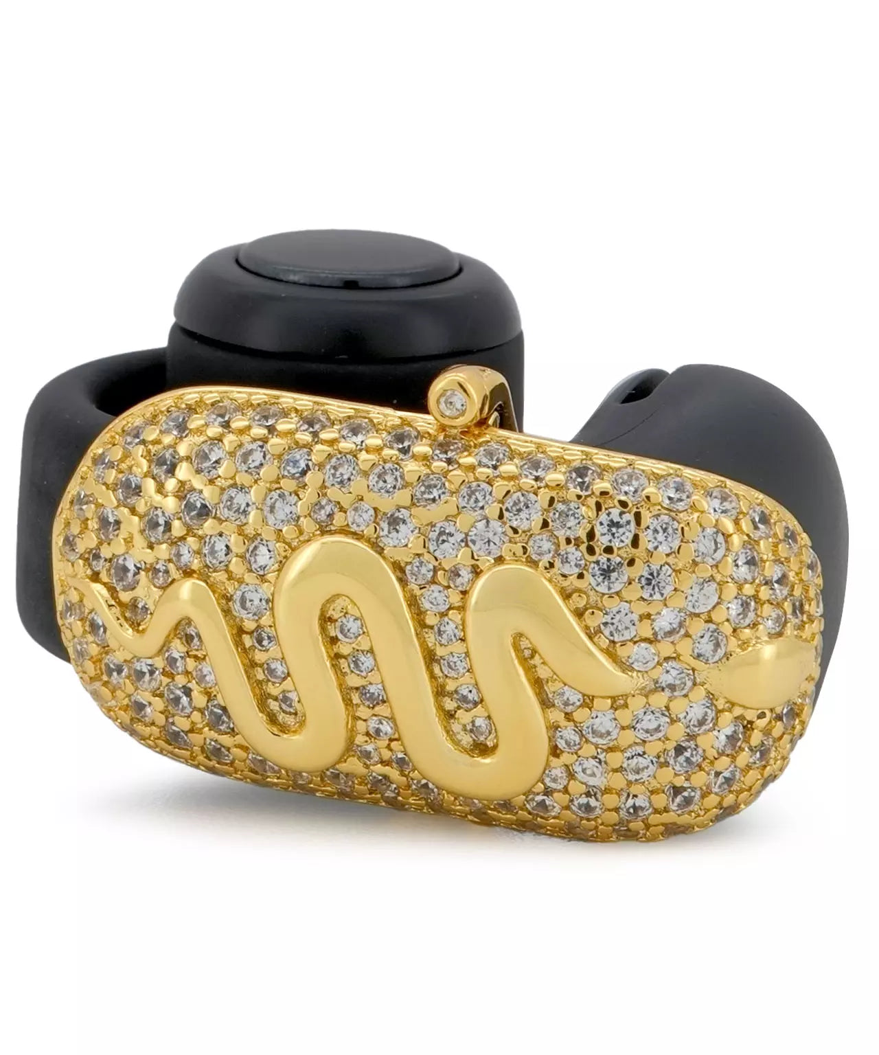 UltraCareX EarBud Cases for HUAWEI FreeClip –   Elegant & Luxurious Design - Diamond Open Earbuds Accessories Bowknot，Golden Snake