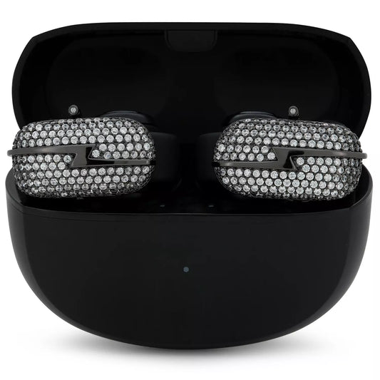 UltraCareX EarBud Cases (Black Lightning) for HUAWEI FreeClip –   Elegant & Luxurious Design - Diamond Open Earbuds Accessories Bowknot