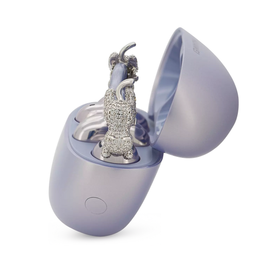 UltraCareX Open Earbud Charms - Hug Cat Diamond Jewelry for HUAWEI FreeClip, Ear-clip earbuds, Clip Earbuds Decorative Accessory, White