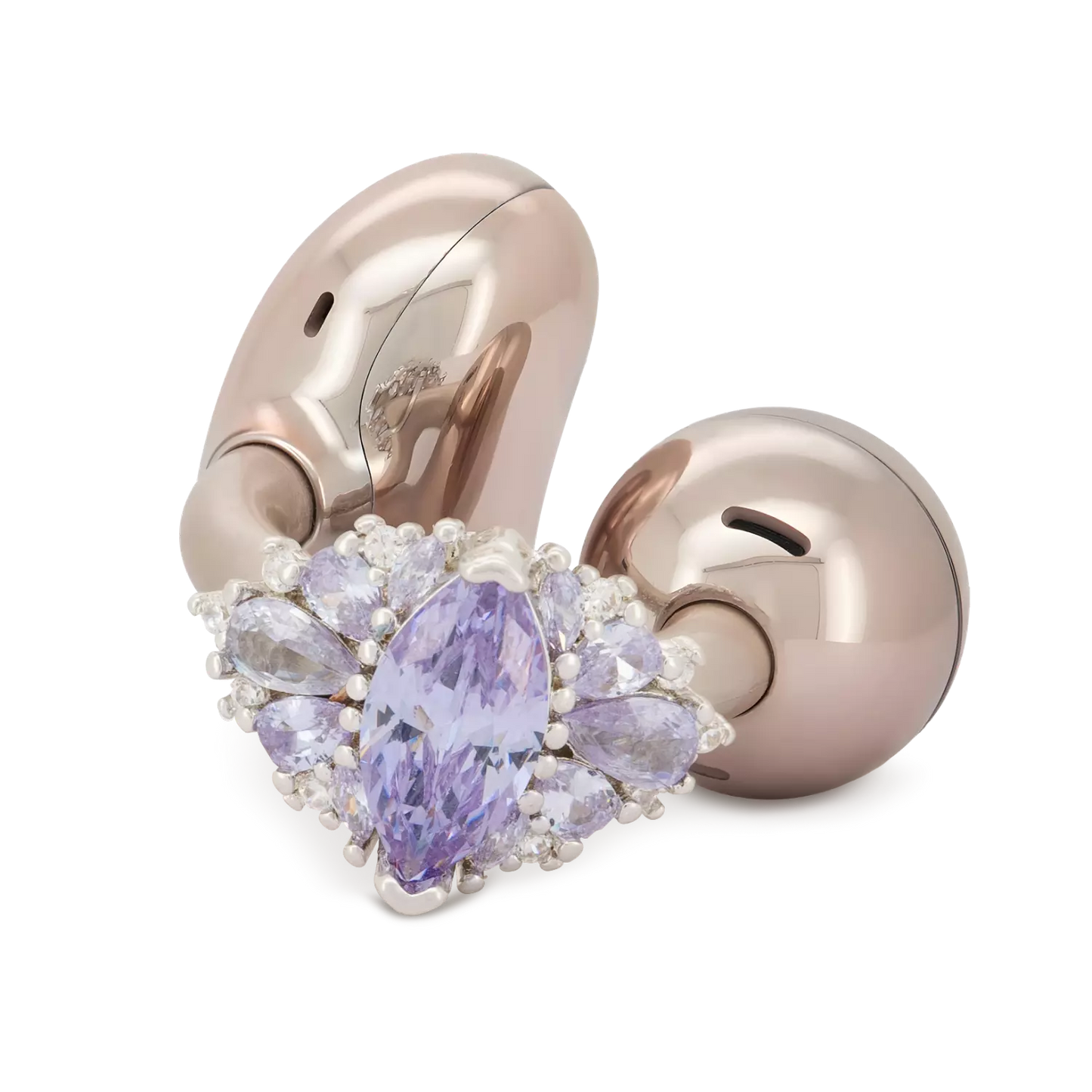 UltraCareX Open Earbud Charms - Marquise Diamond Jewelry for HUAWEI FreeClip, Ear-clip earbuds, Clip Earbuds Decorative Accessory, Purple