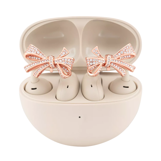 UltraCareX EarBud Cases (Bowknot) for HUAWEI FreeClip –   Elegant & Luxurious Design - Diamond Open Earbuds Accessories Bowknot