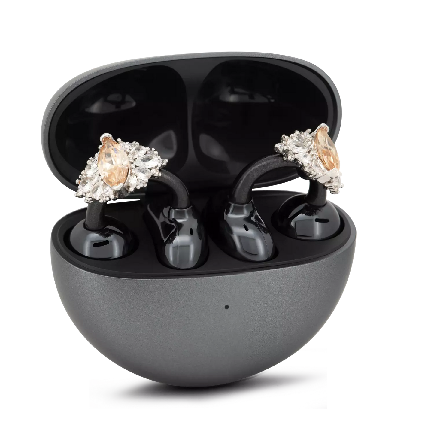 UltraCareX Open Earbud Charms - Marquise Diamond Jewelry for HUAWEI FreeClip, Ear-clip earbuds, Clip Earbuds Decorative Accessory, Champagne