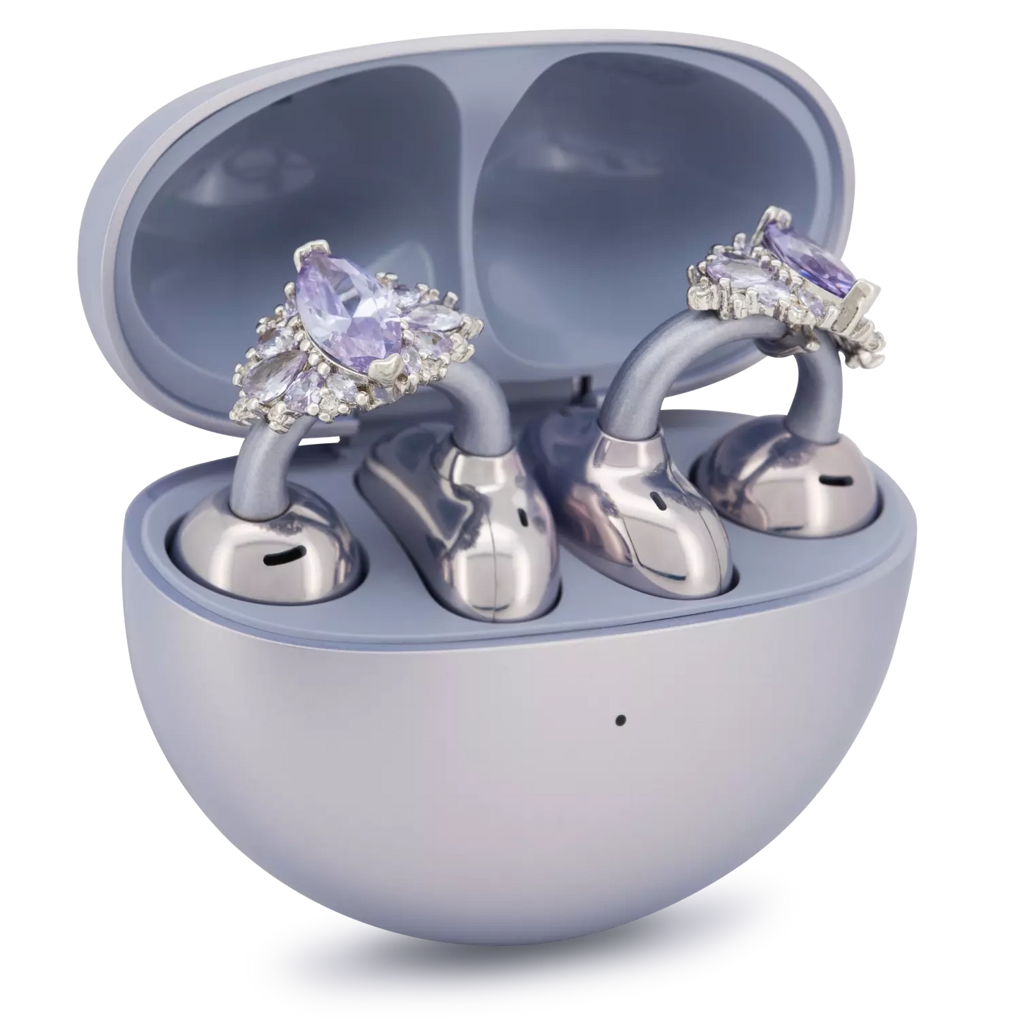 UltraCareX Open Earbud Charms - Marquise Diamond Jewelry for HUAWEI FreeClip, Ear-clip earbuds, Clip Earbuds Decorative Accessory, Purple