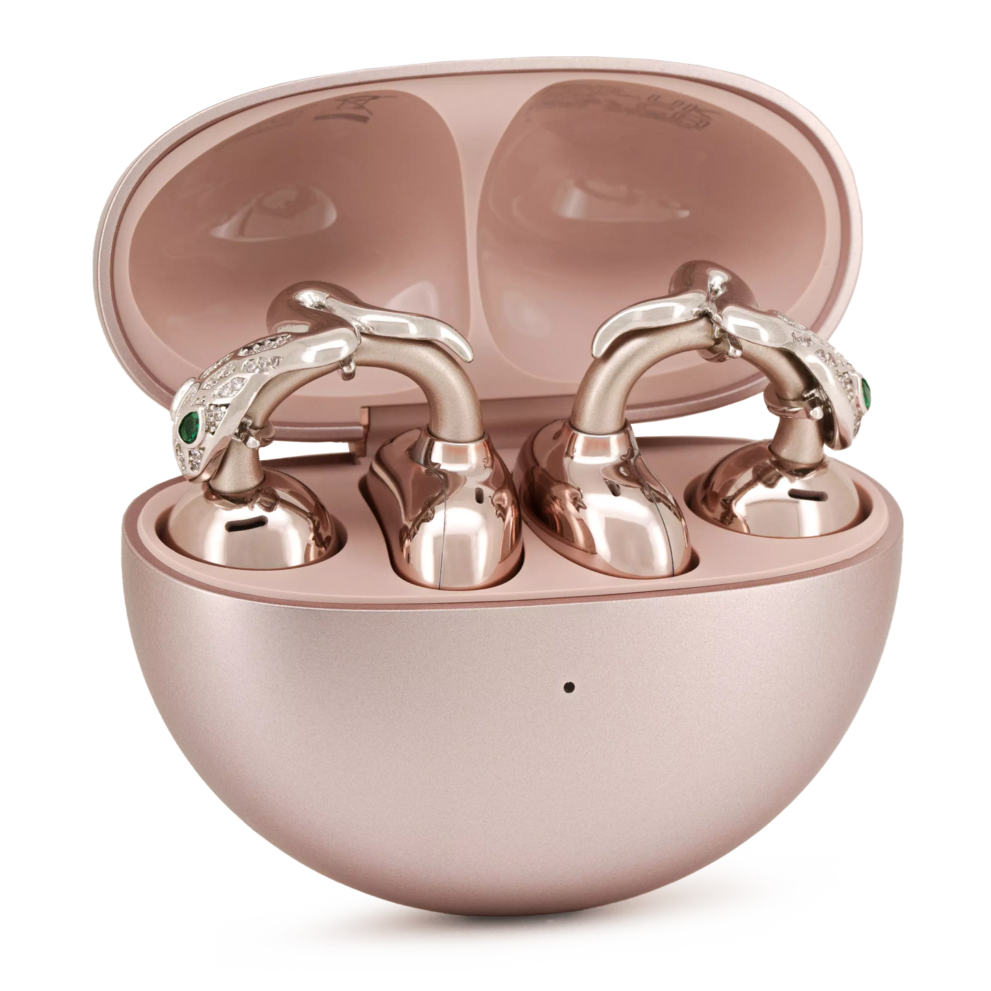 UltraCareX Open Earbud Charms - Snake Diamond Jewelry for HUAWEI FreeClip, Ear-clip earbuds, Clip Earbuds Decorative Accessory, Silver