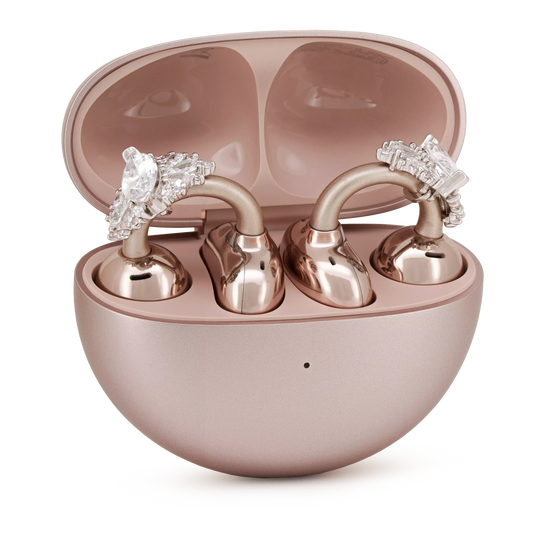 UltraCareX Open Earbud Charms - Marquise Diamond Jewelry for HUAWEI FreeClip, Ear-clip earbuds, Clip Earbuds Decorative Accessory, Silver